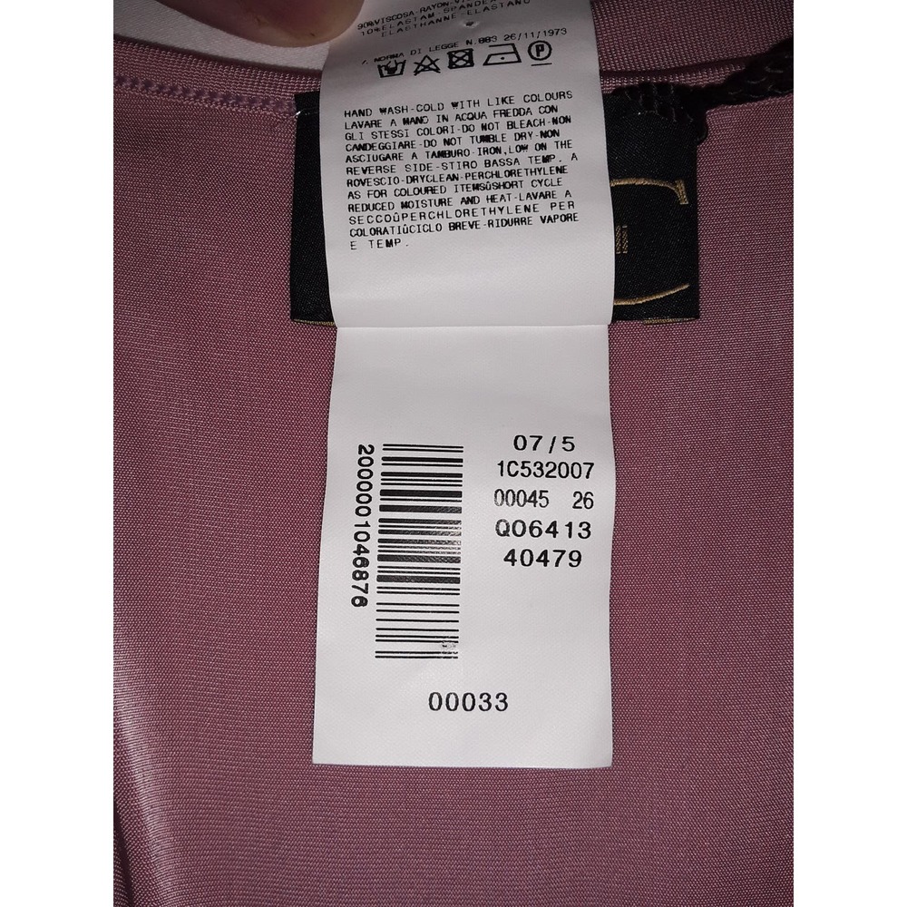 NWT Roberto Cavalli Sz 44 Just Cavalli ABITO Fitted Wrap Dress Rose Pink - Picture 9 of 10